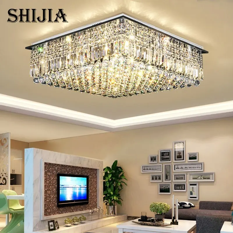 Modern Rectangular Clear Crystal Ceiling Lamp for Living Room Bedroom Kitchen Lighting
Modern Rectangular Clear Crystal Ceiling Lamp for Living Room Bedroom Kitchen Lighting