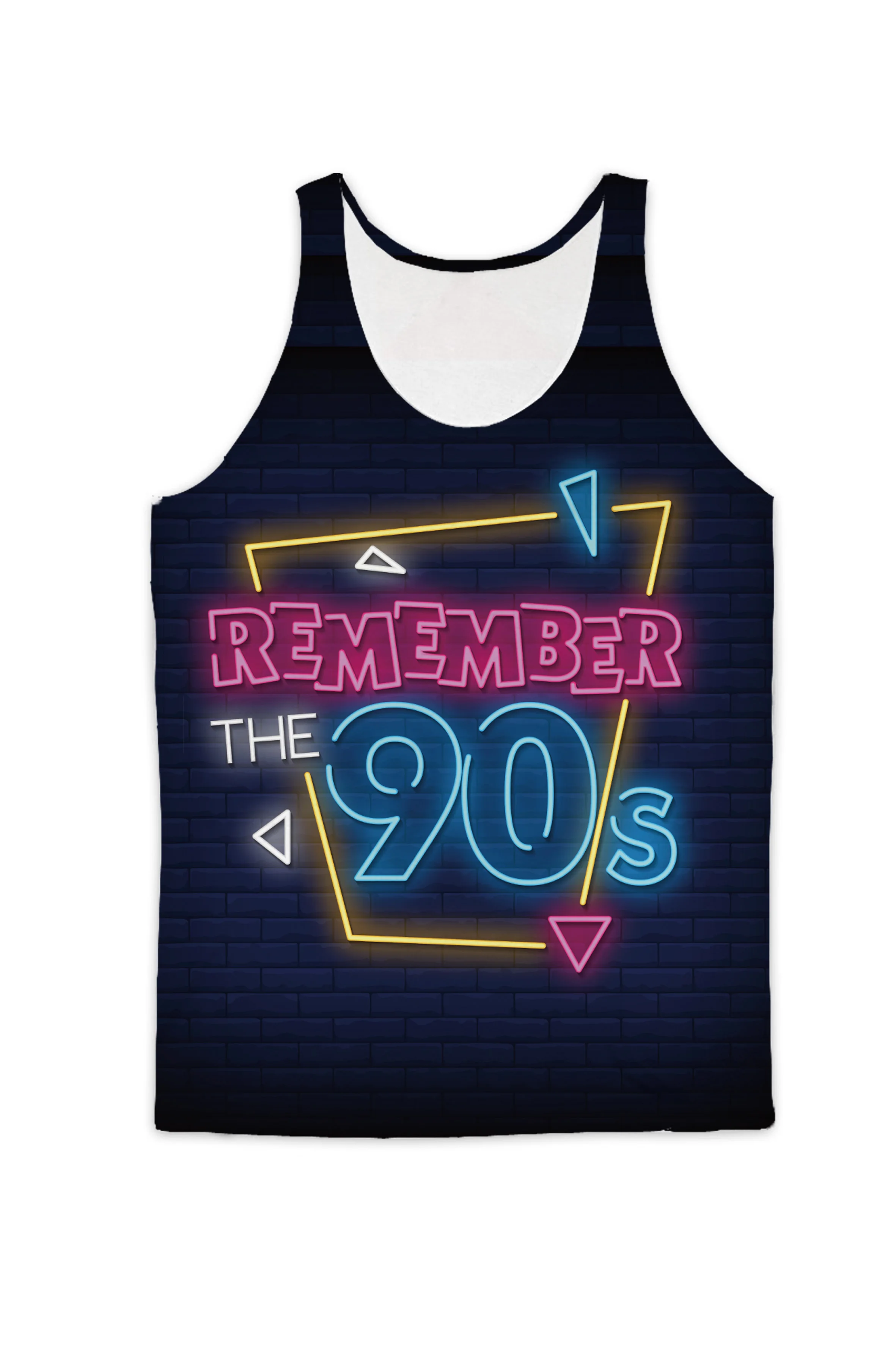 

REAL American SIZE Remeber the 90s fashion 3D Sublimation Print Tank top - plus size 4XL 5xl 6XL