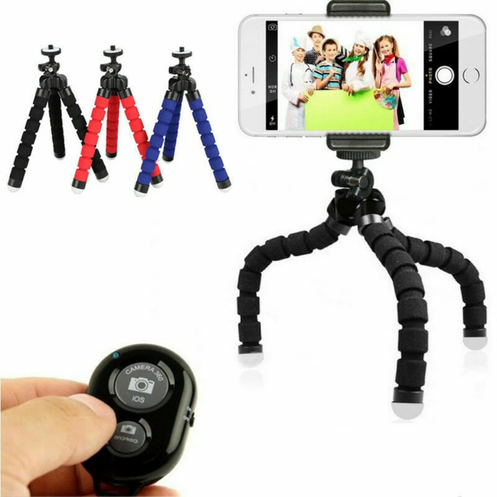 Flexible Octopus Mobile Phone Holder Camera Selfie Tripod Stand Support Photo Bluetooth Remote Control Tripod Bracket Phone Clip
Flexible Octopus Mobile Phone Holder Camera Selfie Tripod Stand Support Photo Bluetooth Remote Control Tripod Bracket Phone Clip