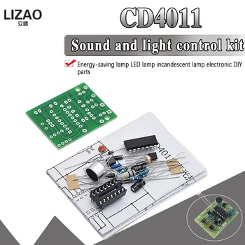 Energy Saving Lamp LED Light Incandescent Light CD4011 Sound and Light Control Switch Kit DIY Voice Control Parts Module
Energy Saving Lamp LED Light Incandescent Light CD4011 Sound and Light Control Switch Kit DIY Voice Control Parts Module
