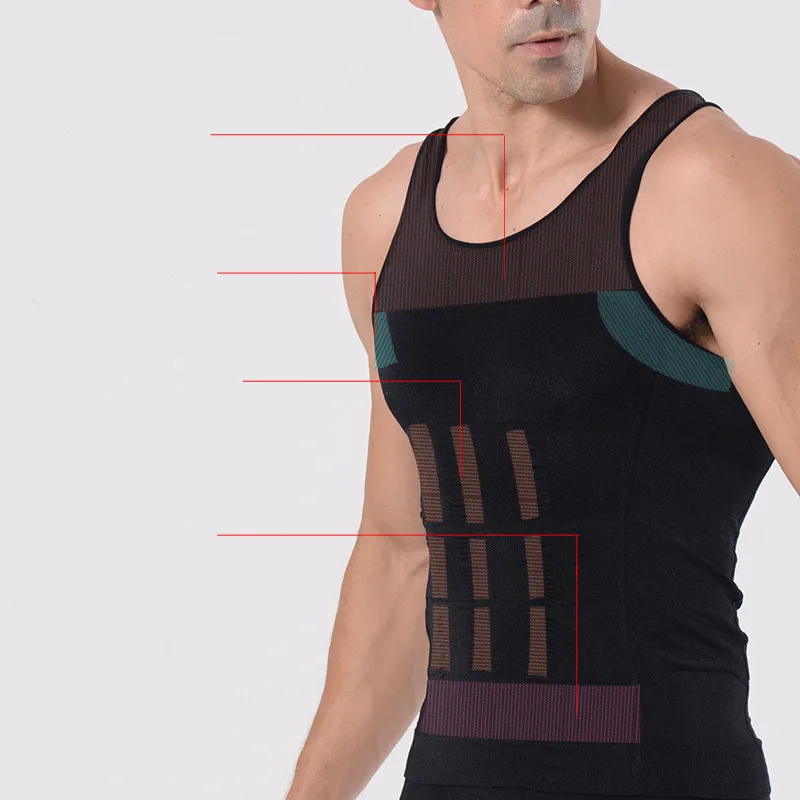 Фото Моделирующее белье для мужчин обтягивающее нижнее груди компрессионное живота