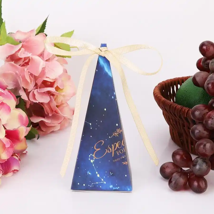 pillow jewelry gift box 50pcs mini triangular candy box gift bag