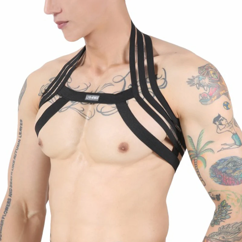 CLEVER-MENMODE Nylon Body Chest Harness Men Sexy Elastic Shoulder Strap Halter Stage Costume Hollow Clubwear Hombre Bondage Clothes 13 CLEVER-MENMODE Nylon Body Chest Harness Men Sexy Elastic Shoulder Strap Halter Stage Costume Hollow Clubwear Hombre Bondage Clothes -Zentai shop online H545f4c6e554e45ba8bf4cf17e42ad894g.jpg