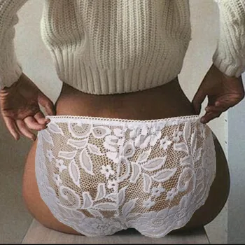 

Plus Size Women Sexy Lingerie Lace Briefs Solid Porno Sexy Underwear Panties Erotic Babydoll G-string Latex Lenceria Sexe Thongs