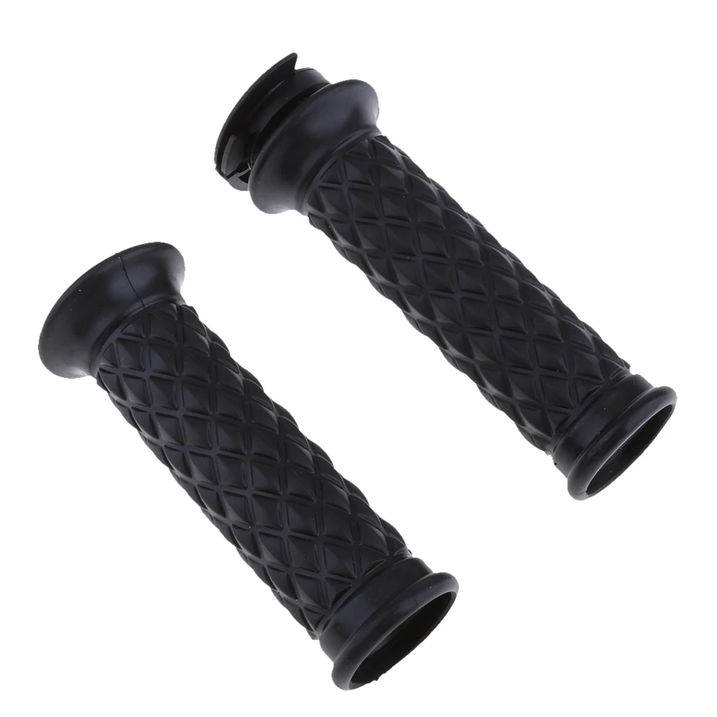 2pcs Rubber 7/8 inch 22mm Handlebar Hand Grips Handgrip Bar End Universal for Cafe Racer Motorbikes, Black 2pcs Rubber 7/8 inch 22mm Handlebar Hand Grips Handgrip Bar End Universal for Cafe Racer Motorbikes, Black