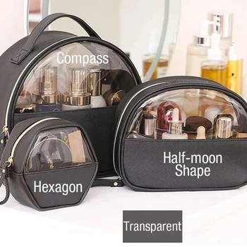 Portable Travel Cosmetic Storage Bag PU Leather Transparent Handbag for Women Girls XIN-Shipping
Portable Travel Cosmetic Storage Bag PU Leather Transparent Handbag for Women Girls XIN-Shipping