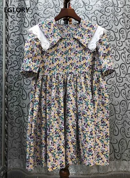 Sweet Cute Dress 2020 Summer Fashion Cotton Dress Women Big Turn-down Collar Sweet Little Flower Print Short Sleeve Casual Dress
Sweet Cute Dress 2020 Summer Fashion Cotton Dress Women Big Turn-down Collar Sweet Little Flower Print Short Sleeve Casual Dress
