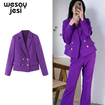 2020 england office lady vintage oversize purple blazer feminino blazer women blazer mujer 2020 women blazers 2 pieces set
2020 england office lady vintage oversize purple blazer feminino blazer women blazer mujer 2020 women blazers 2 pieces set