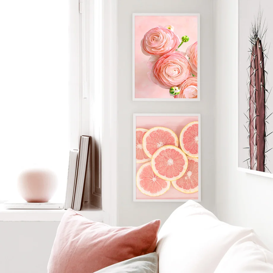 Pink Rose Orange Petal Quote Love Wall Art Canvas Painting Nordic Posters And Prints Wall Pictures For Living Room Bedroom Decor