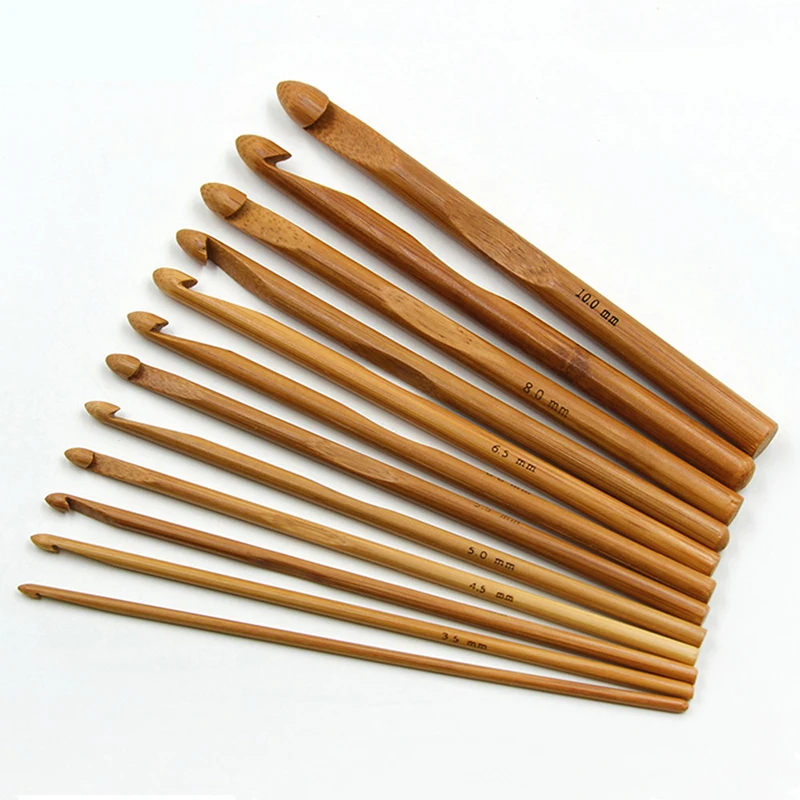 Jiwuo 12pcs Bamboo Crochet Hook Set DIY Knitting Needles Handle Home Knitting Weave Yarn Crafts Household Knitting Tools 
Jiwuo 12pcs Bamboo Crochet Hook Set DIY Knitting Needles Handle Home Knitting Weave Yarn Crafts Household Knitting Tools