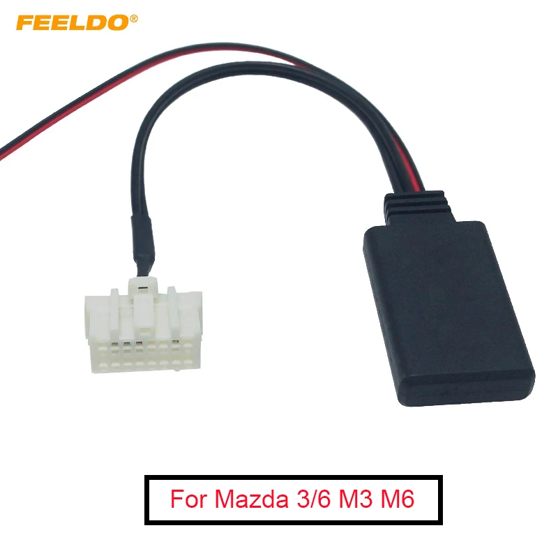 

FEELDO Car Aux-in Wireless Bluetooth Adapter Module Audio Radio Receiver Aux Cable for Mazda 3/6 M3 M6 Pentium CD Host AUX Cable