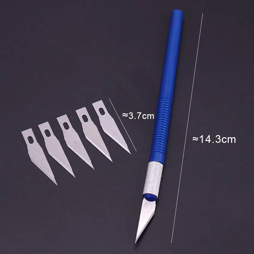 1PC Knife With 6 Blades Engraving Craft Non-slip Plastic Scalpel Hand Tool Cutter Carving Tools 1PC Knife With 6 Blades Engraving Craft Non-slip Plastic Scalpel Hand Tool Cutter Carving Tools