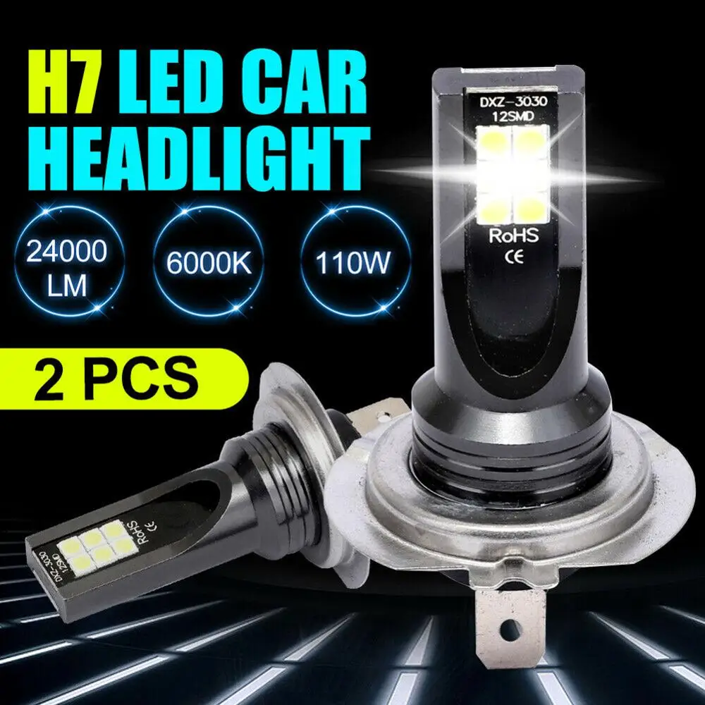 2PCS Canbus Car headlight H7 LED Bulb Headlamp Light 6000K 80W 10000LM Automotivo Auto Fog Light Lamp IP68 Waterproof
2PCS Canbus Car headlight H7 LED Bulb Headlamp Light 6000K 80W 10000LM Automotivo Auto Fog Light Lamp IP68 Waterproof