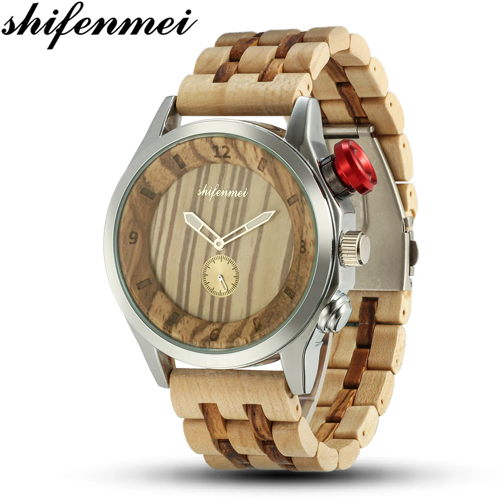 Shifenmei Wood Watch Fashion Casual Brand Waterproof Quartz Watch Men Military Wooden Sports Watches Man Clock Relogio Masculino
Shifenmei Wood Watch Fashion Casual Brand Waterproof Quartz Watch Men Military Wooden Sports Watches Man Clock Relogio Masculino