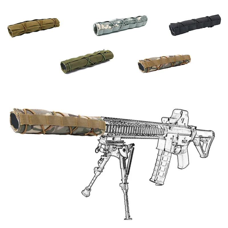 5 Color 22CM Tactical Muffler Protective Case Shooting Suppressor Nylon Silencer Protector Cover Airsoft Quick Release Pouch
5 Color 22CM Tactical Muffler Protective Case Shooting Suppressor Nylon Silencer Protector Cover Airsoft Quick Release Pouch