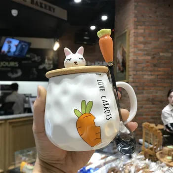 300-400ml Cute Rabbit Mug GIRL'S Cartoon Ceramic with Lid Spoon Carrot Glass Breakfast Milk Gift Cup 4 Styles Fresh Coffee Cup
300-400ml Cute Rabbit Mug GIRL'S Cartoon Ceramic with Lid Spoon Carrot Glass Breakfast Milk Gift Cup 4 Styles Fresh Coffee Cup