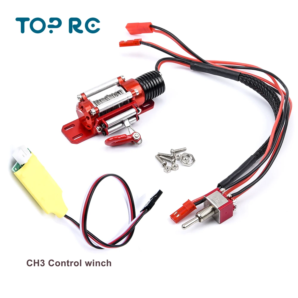 Metal Steel Wired Automatic Simulated Winch with Switch for 1/10 Redcat HPI TAMIYA Axial SCX10 TRAXXAS TRX-4 RC4WD D90 RC Car | Игрушки и