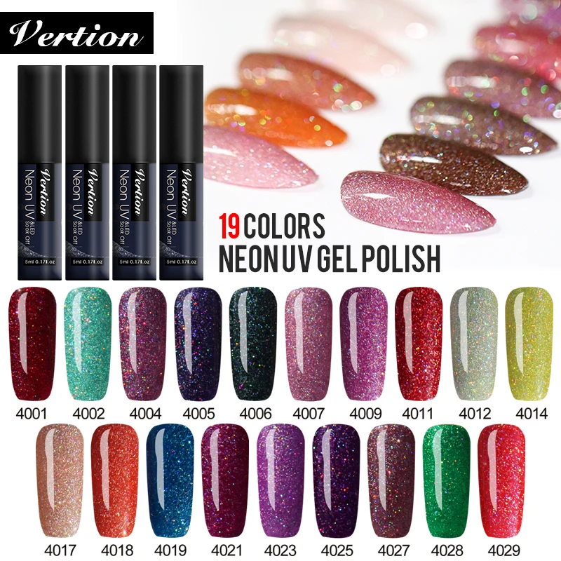 Verntion 5ml Neon Glitter Color UV Gel Nail Polish LED Lamp Shining Hybrid Nail Varnish Enamel Varnish Manicure Varnish Gel Nail
Verntion 5ml Neon Glitter Color UV Gel Nail Polish LED Lamp Shining Hybrid Nail Varnish Enamel Varnish Manicure Varnish Gel Nail