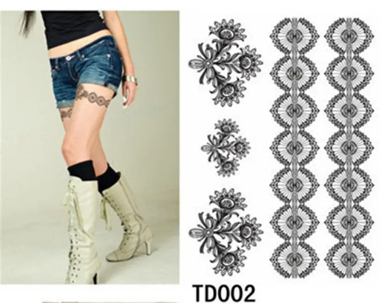 New 1Pcs Waterproof Temporary Tattoo Sticker on Body Leg Water Transfer Sexy Lace Stocking Fake Flash Tattoo for Girl Women
New 1Pcs Waterproof Temporary Tattoo Sticker on Body Leg Water Transfer Sexy Lace Stocking Fake Flash Tattoo for Girl Women