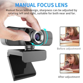 Built In Microphone Computer Webcam Streaming Camera PC Laptops Video Conference HD 1080P Recording Free Driver USB Connection
Built In Microphone Computer Webcam Streaming Camera PC Laptops Video Conference HD 1080P Recording Free Driver USB Connection