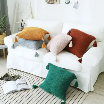 Nordic Knitting Cushion Cover Jacquard Pillow Covers Decorative Cushions For Sofa Travel Pillow Case Tassels Decor Throw Pillows
Nordic Knitting Cushion Cover Jacquard Pillow Covers Decorative Cushions For Sofa Travel Pillow Case Tassels Decor Throw Pillows