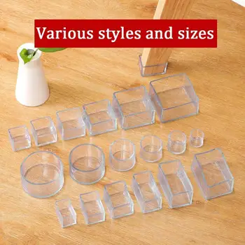 4Pcs Chair Legs Protector socks Transparent Table Feet Protector Pipe Floor Furniture Pads Plugs Cover Hole G8C1 
4Pcs Chair Legs Protector socks Transparent Table Feet Protector Pipe Floor Furniture Pads Plugs Cover Hole G8C1