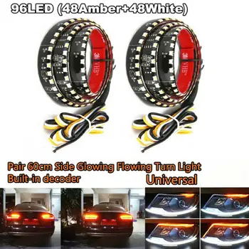 LED DRL Headlight Eyebrow Daytime Running Light Fog Lamp With Flowing Dynamic Yellow Turn Signal 60CM 12V IP65
LED DRL Headlight Eyebrow Daytime Running Light Fog Lamp With Flowing Dynamic Yellow Turn Signal 60CM 12V IP65