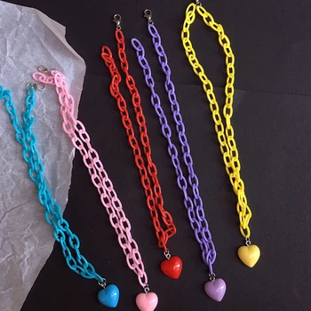 Hip Hop Harajuku Heart Pendant Acrylic Necklace Chokers Gifts For Women Female Accesories Personality Party Jewely 
Hip Hop Harajuku Heart Pendant Acrylic Necklace Chokers Gifts For Women Female Accesories Personality Party Jewely
