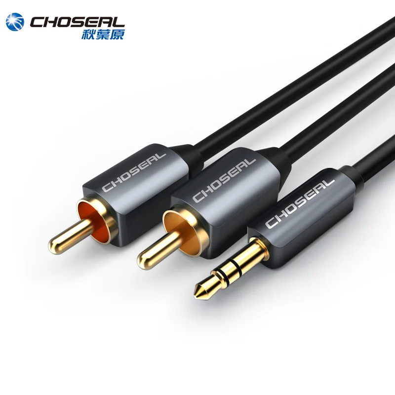 CHOSEAL 3 5 мм до 2RCA кабель папа-папа Премиум позолоченный RCA аудио стерео для
