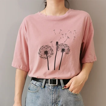 Wildflower Dandelion Vintage T-shirt Women 2020 Harajuku Aesthetic Vogue Pink Tops Tshirt New Summer Streetwear Female T Shirt
Wildflower Dandelion Vintage T-shirt Women 2020 Harajuku Aesthetic Vogue Pink Tops Tshirt New Summer Streetwear Female T Shirt