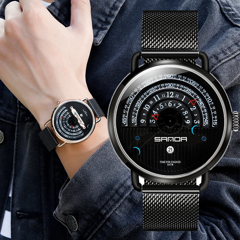 Regalos para hombre calendar Week Display Multifunctional Personality Creative Business Waterproof Brand Men Mesh Belt Watch
Regalos para hombre calendar Week Display Multifunctional Personality Creative Business Waterproof Brand Men Mesh Belt Watch