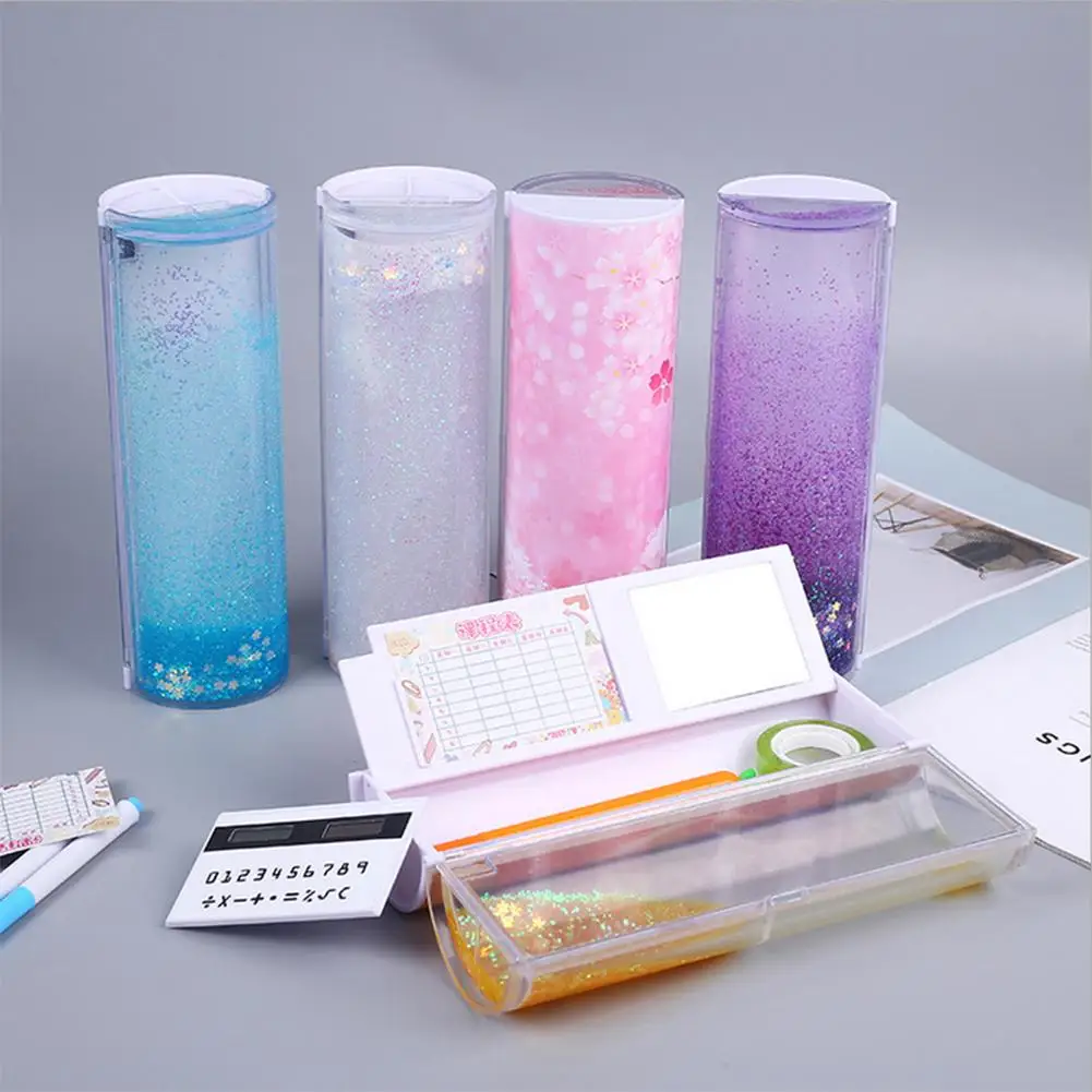 Pencil Case Organizer, 2.8 8.25 Inch Creative Multi-Function Large-Capacity Pencil Holder Built-in Small Mirror 
Pencil Case Organizer, 2.8 8.25 Inch Creative Multi-Function Large-Capacity Pencil Holder Built-in Small Mirror