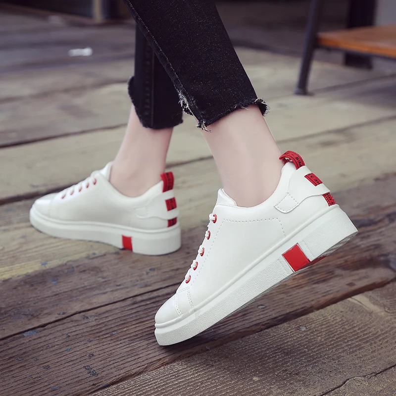 New Women Sneakers Breathble Vulcanized Shoes Pu Leather Platform Lace up Casual White Tenis Feminino Zapatos De Mujer
New Women Sneakers Breathble Vulcanized Shoes Pu Leather Platform Lace up Casual White Tenis Feminino Zapatos De Mujer