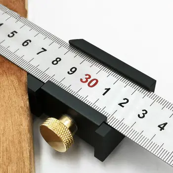 Angle Scriber Ruler Positioning Block Woodworking Line Scriber Gauge with Rule H55E
Angle Scriber Ruler Positioning Block Woodworking Line Scriber Gauge with Rule H55E