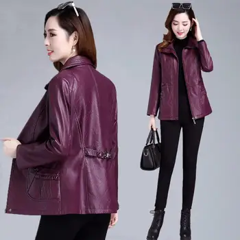 6XL Plus Size Women Leather Jacket Coat Spring And Autumn Lady Leather Coat Clothing Female Outerwear
6XL Plus Size Women Leather Jacket Coat Spring And Autumn Lady Leather Coat Clothing Female Outerwear