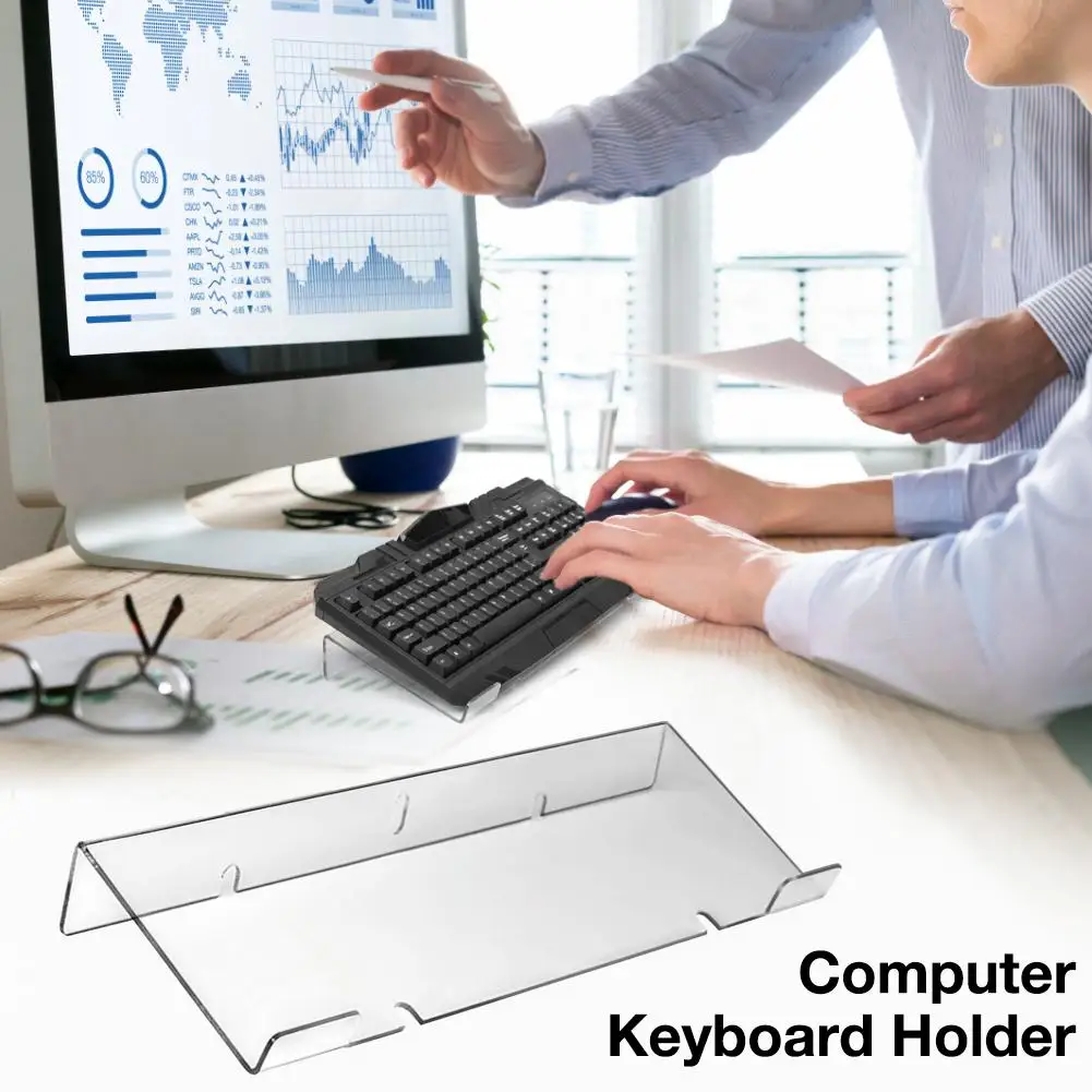 Computer Keyboard Holder Clear Acrylic Tilted Keyboard Stand for Office Desk Home School 2020 New
Computer Keyboard Holder Clear Acrylic Tilted Keyboard Stand for Office Desk Home School 2020 New