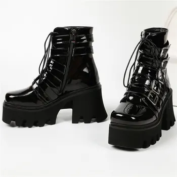Winter Casual Shoes Women Lace Up High Heel Ankle Boots Female High Top Round Toe Chunky Platform Pumps Shoes Punk Goth Creepers
Winter Casual Shoes Women Lace Up High Heel Ankle Boots Female High Top Round Toe Chunky Platform Pumps Shoes Punk Goth Creepers