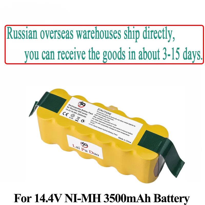 

3.0Ah/3.5Ah/4.5Ah 14.4V NI-MH Battery for IRobot Roomba 500 600 650 700 770 780 800 Series Vacuum Cleaner