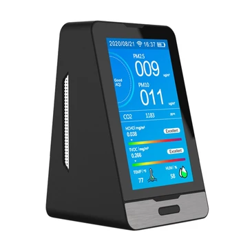 WIFI PM2.5 PM1.0 PM10 Temperature Humidity Air Quality Monitor LED Display ligent CO2 HCHO TOVC Gas Detector
WIFI PM2.5 PM1.0 PM10 Temperature Humidity Air Quality Monitor LED Display ligent CO2 HCHO TOVC Gas Detector