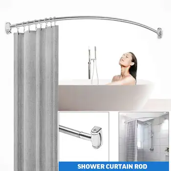 NEW Extendable Curved Shower Curtain Rod U Shaped Stainless Steel Shower Curtain Poles Bathroom Curtain Rail 3 Size
NEW Extendable Curved Shower Curtain Rod U Shaped Stainless Steel Shower Curtain Poles Bathroom Curtain Rail 3 Size