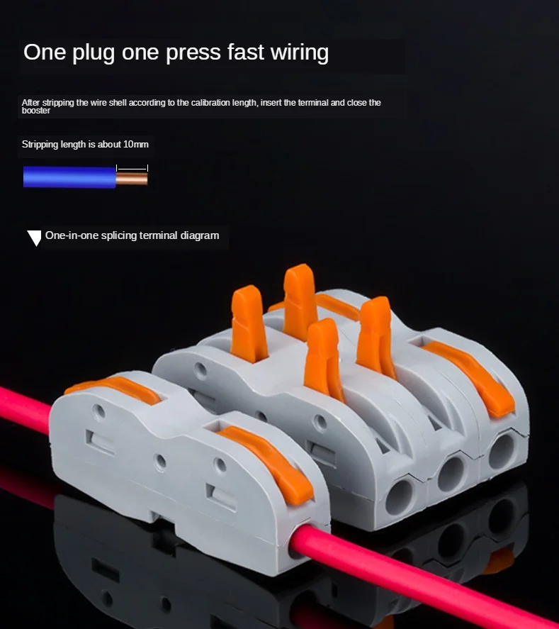 Splice type wire connector fast connector connection artifact Fast terminal pair connector SPL-1
Splice type wire connector fast connector connection artifact Fast terminal pair connector SPL-1