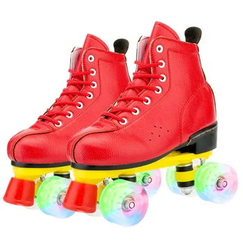 PU Leather Roller Skates Double Line Skates Women Men Adult Two Line Skate Shoes Patines 4 Wheels Hard Wearing Anti-Skidding
PU Leather Roller Skates Double Line Skates Women Men Adult Two Line Skate Shoes Patines 4 Wheels Hard Wearing Anti-Skidding