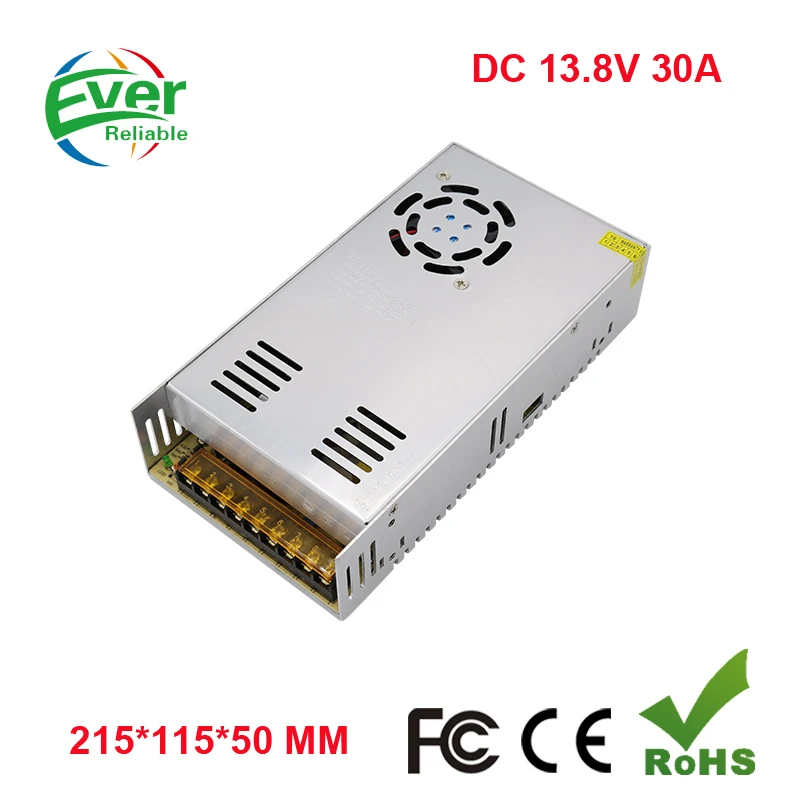 13.8V 30A Power Supply SMPS Switching Power Supply AC To DC 220v to 13.8V 30A For CCTV LED S-400-13.8
13.8V 30A Power Supply SMPS Switching Power Supply AC To DC 220v to 13.8V 30A For CCTV LED S-400-13.8