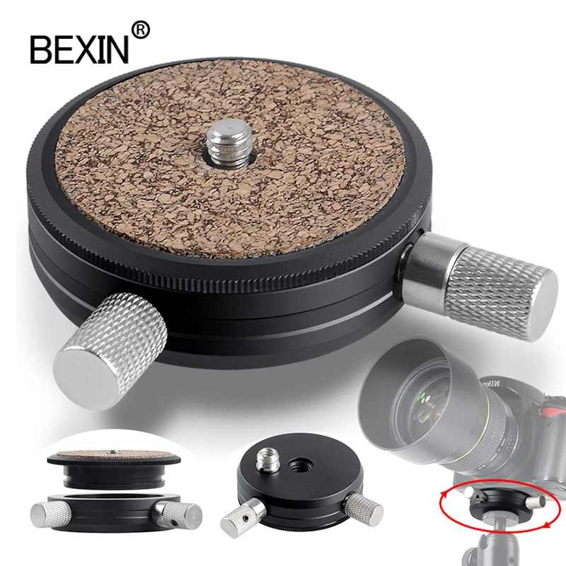 360 Degree Panning Panoramic Ball Head Clamp Adapter Plate Circular with Gradienter for Tripod Quick Release Plate
360 Degree Panning Panoramic Ball Head Clamp Adapter Plate Circular with Gradienter for Tripod Quick Release Plate