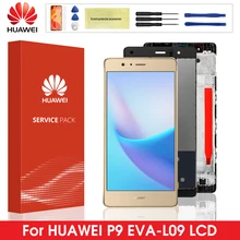Ensemble écran tactile LCD de remplacement avec châssis, 5.2 pouces, pour Huawei P9 LCD EVA-L09 L19 L29 Original=