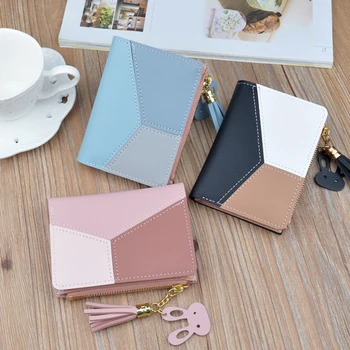 Women Travel 3 Colors Splice Simple Short Purse Coin Zipper Short Wallet Cute Wallet Female Outgoing Shopping Mini Travel Bags 
Women Travel 3 Colors Splice Simple Short Purse Coin Zipper Short Wallet Cute Wallet Female Outgoing Shopping Mini Travel Bags