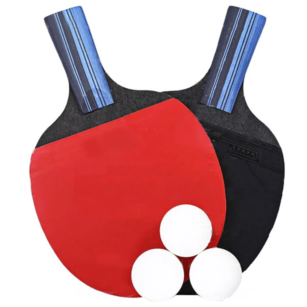 Rubber Students Training Double Face Teenagers Pong Paddle Powerful Table Tennis Racket Set Long Short Handle With 3 Balls
Rubber Students Training Double Face Teenagers Pong Paddle Powerful Table Tennis Racket Set Long Short Handle With 3 Balls