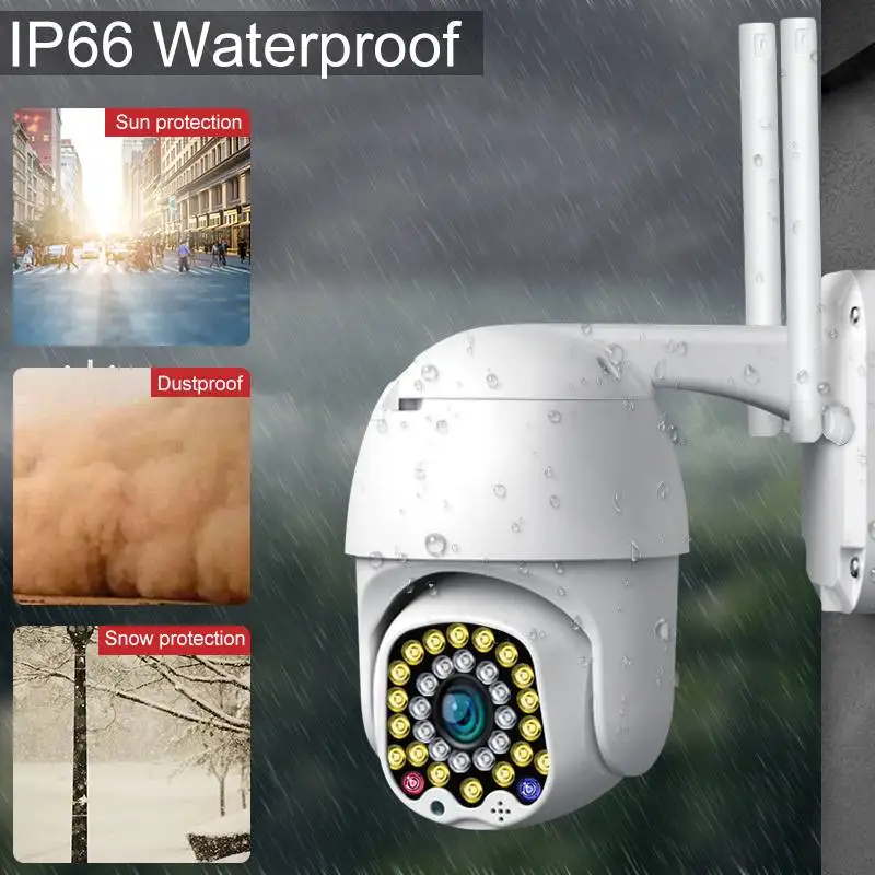 32LEDs 2.0MP HD 1080P Wireless IP Camera WiFi Waterproof Outdoor PTZ Night Vision Smart Home Security Surveillance CCTV
32LEDs 2.0MP HD 1080P Wireless IP Camera WiFi Waterproof Outdoor PTZ Night Vision Smart Home Security Surveillance CCTV