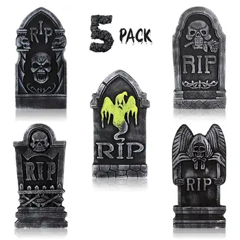 Toyvian 5PCS Halloween Tombstone Decorations Realistic Spooky Haunted House Indoor Outdoor Decorations with Metal Stakes 
Toyvian 5PCS Halloween Tombstone Decorations Realistic Spooky Haunted House Indoor Outdoor Decorations with Metal Stakes
