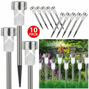 10pcs Solar Landscape Lights LED Garden Lights Stainless Steel Outdoor Solar Power Pathway Lights Yard Driveway Landscape Lights
10pcs Solar Landscape Lights LED Garden Lights Stainless Steel Outdoor Solar Power Pathway Lights Yard Driveway Landscape Lights